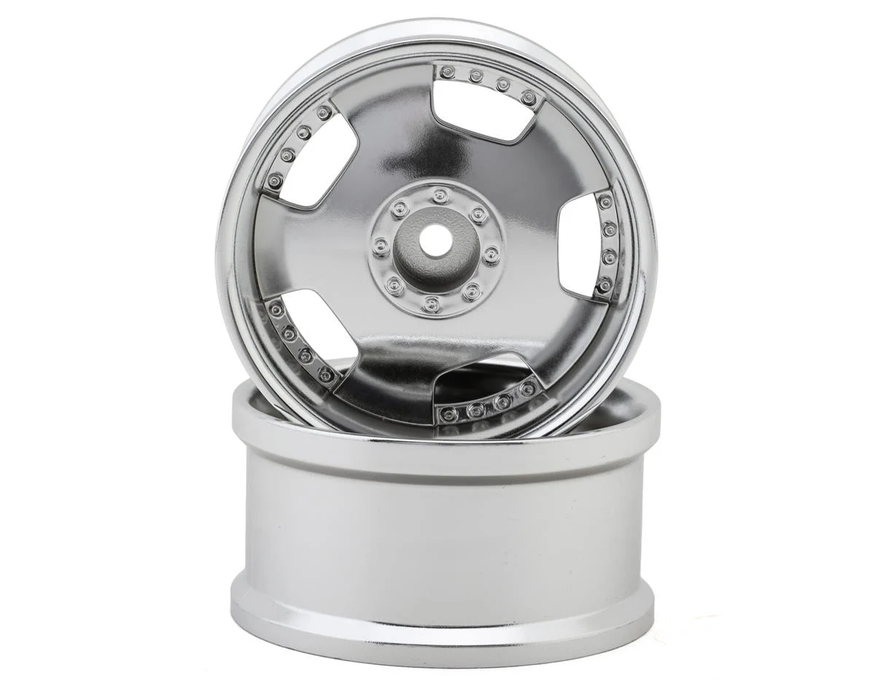 Hayashi Garage Euro VIP Dish Style 1/10 Drift Wheels (Silver) (2) (8mm Offset) w/12mm Hex
