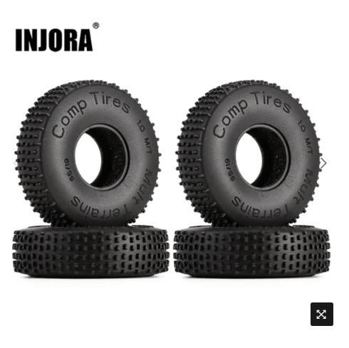 INJORA 1.0" 65*19mm Comp Pin Multi Terrains Tires (4)