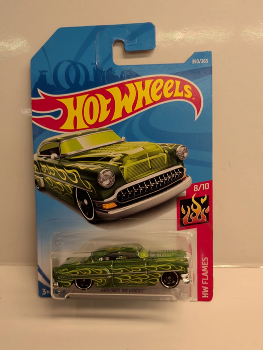 2018 Mattel Hot Wheels 8/10 HW FLAMES CUSTOM '53 CHEVY #350/365 S4