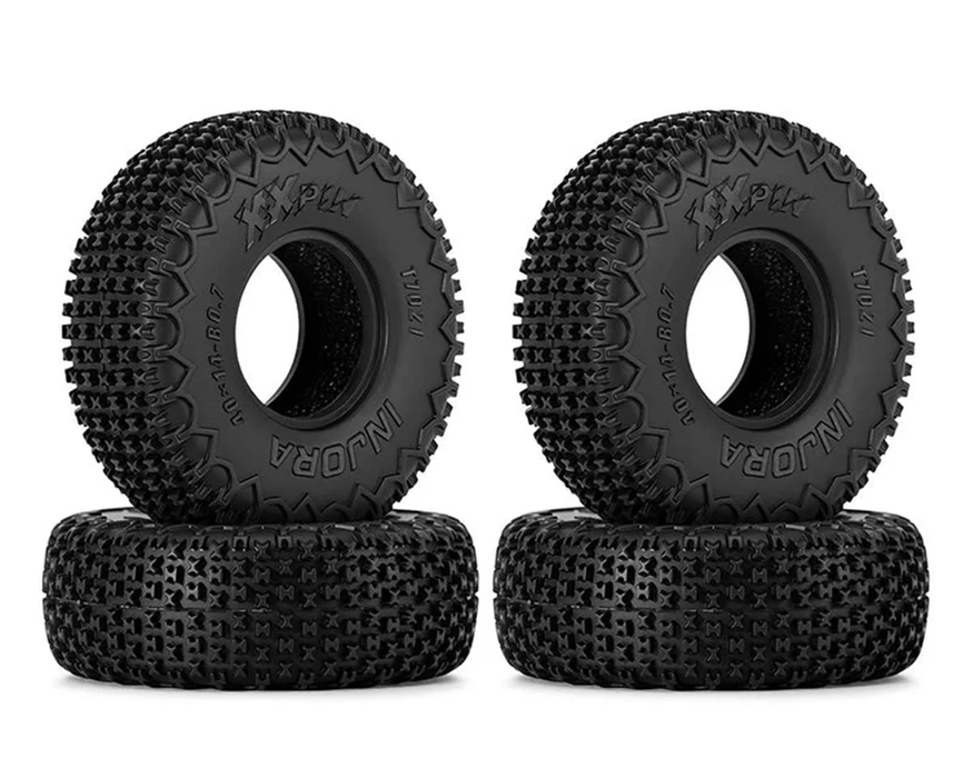 Axial SCX30 0.7" XHX Pin Micro Rock Crawler Tires (4) (40mm OD) (S5) w/Foam Inserts