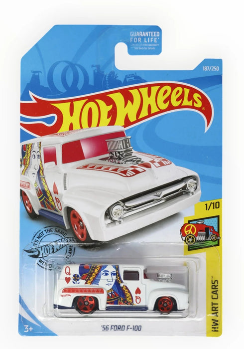 Hot Wheels - '56 Ford F-100: HW Art Cars #1/10 - #187/250 (2019) *White / Loose*