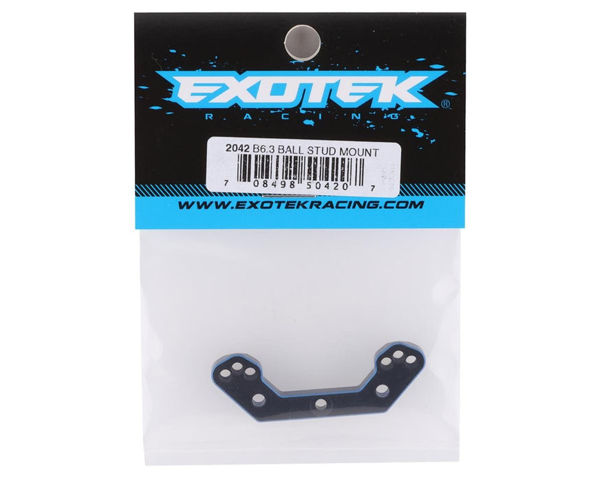 Exotek B6.3/T6.1/SC6.1 Aluminum Rear Ball Stud Mount (Black/Blue)