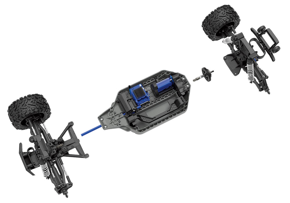 Rustler® 4X4 VXL:  1/10 Scale Stadium Truck with TQi Traxxas Link™ Enabled 2.4GHz Radio System & Traxxas Stability Management (TSM)®