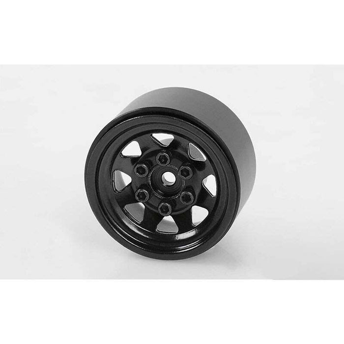 Stamped Steel 1.0" Stock Beadlock Wheels, Black (2)