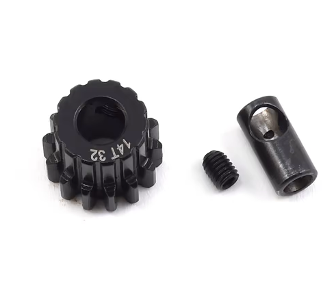 ProTek RC Steel 32P Pinion Gear w/3.17mm Reducer Sleeve (Mod .8) (5mm Bore) (14T)