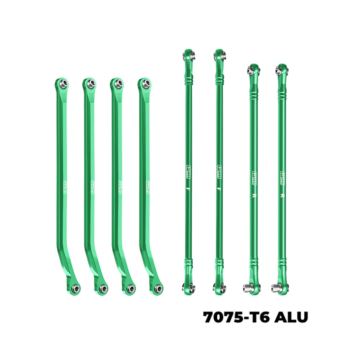 H10 OPTIC 7075-T6 ALLOY HIGH-CLEARANCE UPPER & LOWER LINK BAR SET (Green) IRC00307