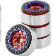 AZTAB 1.9" Aluminum Dual Color Beadlock Crawler Wheels