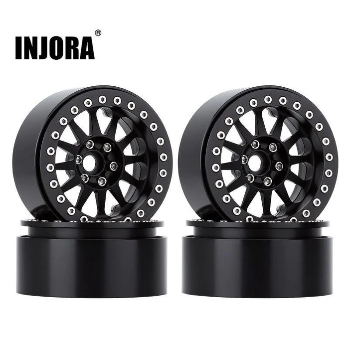 2.2" 12-Spoke Metal Beadlock Wheel Rims For 1/10 RC Crawler