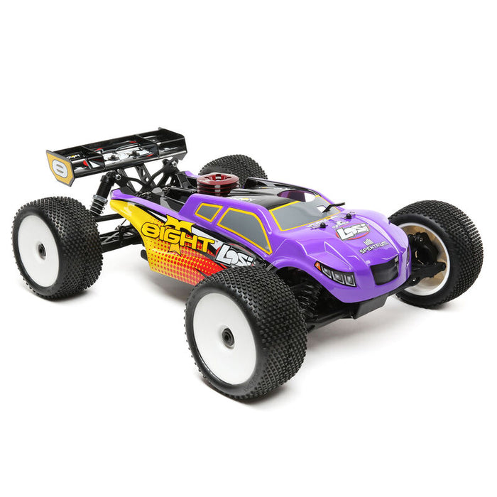 1/8 8IGHT-T 4WD Nitro Truggy RTR, Purple/Yellow