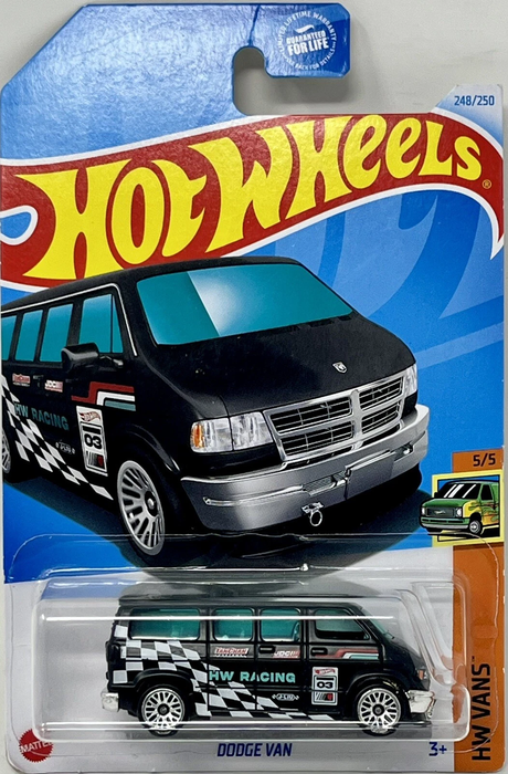 HOT WHEELS - DODGE VAN - HW Vans 5/5 - #248/250 - HW Racing - Black