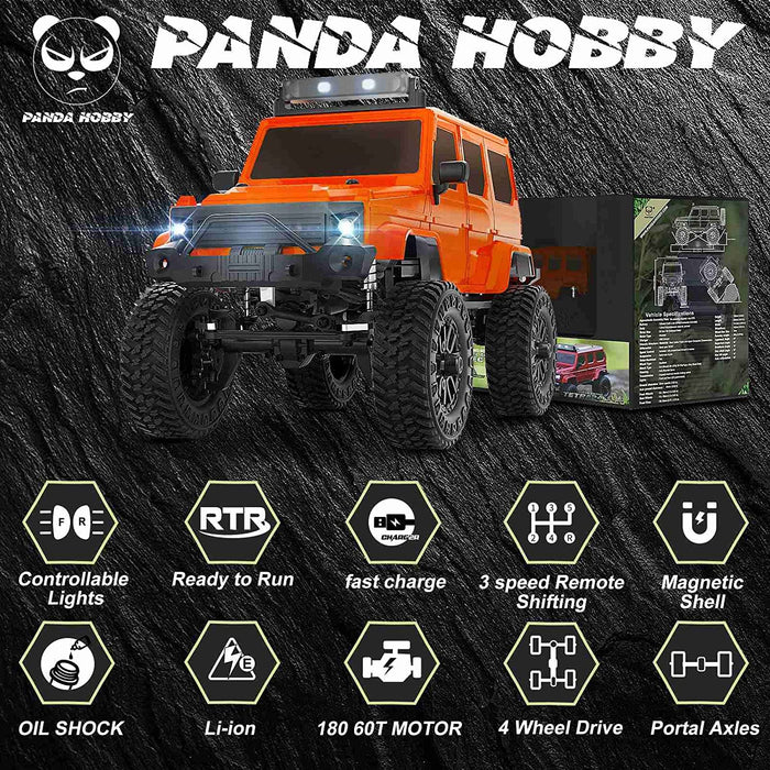 1/24 Tetra24 X3 Portal Edition RTR Scale Mini Crawler, Orange