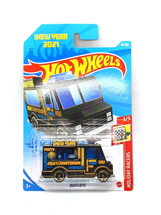 Hot Wheels Quick Bite 2021 New Year Countdown Kid Diecast Toy Car Holiday Racers 48/250