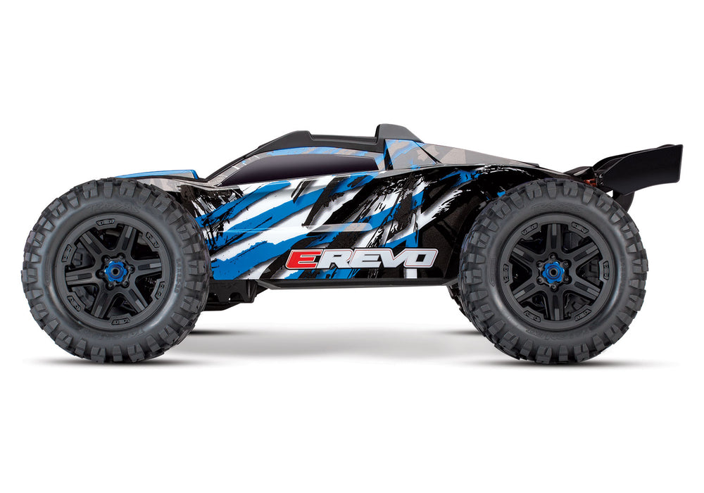 E-Revo® VXL Brushless:  1/10 Scale 4WD Brushless Electric Monster Truck with TQi 2.4GHz Traxxas Link™ Enabled Radio System and Traxxas Stability Management (TSM)®