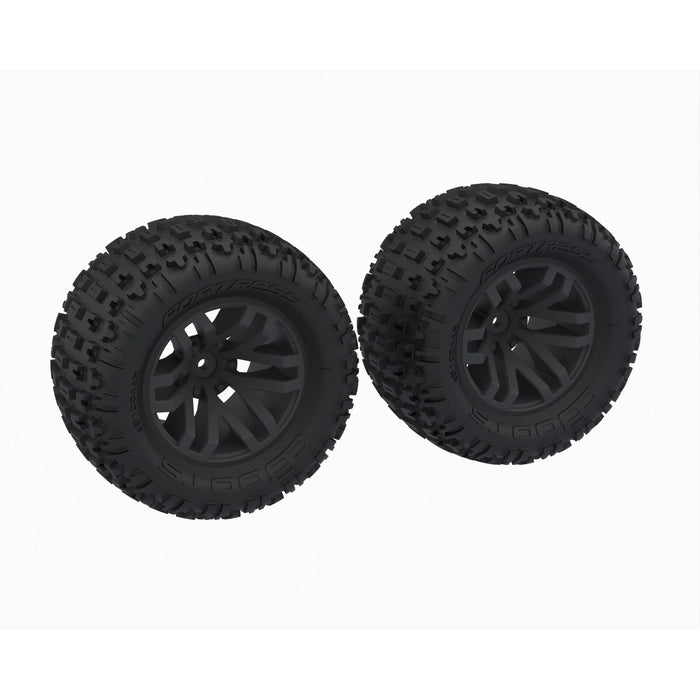 dBoots 'FORTRESS MT' Tire Set Glued, Black (4)