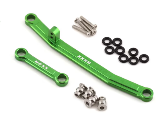 NEXX Racing Axial SCX24 Aluminum Steering Link Set (Green)
