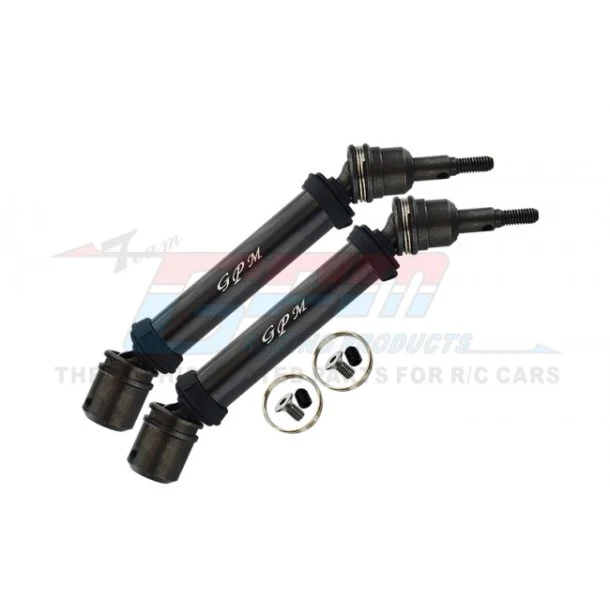 ARRMA GRANITE 4x4 MEGA Monster Steel+Aluminium Front/Rear CVD Drive Shaft Black - 6pc set(ARA310864)
