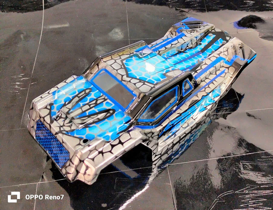 RADIANZ Arrma Typhon Grom Iron Trek Airbrush Lexan Body – Dinosaur