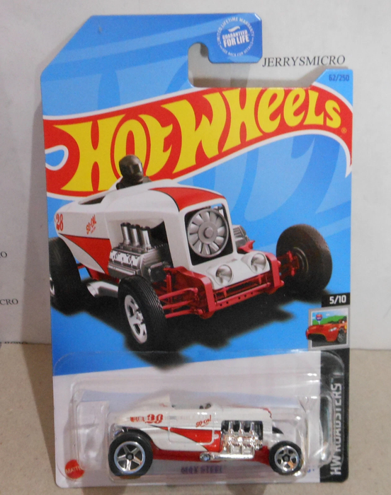 HOT WHEELS HW ROADSTERS SERIES MAX STEEL IN WHITE #5/10 OR #62/250