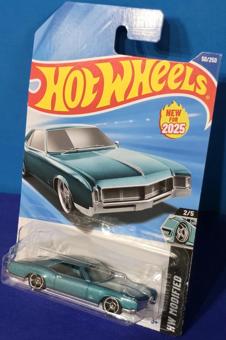 2025 HOT WHEELS '66 Buick Riviera Col.#50/250 HW MODIFIED 1966 Turquoise