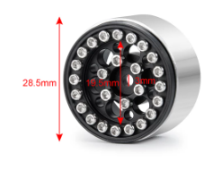 AZTAB 4Pcs 1.0inch Micro Metal Beadlock Wheel Rims