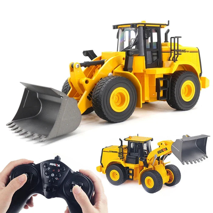 Huina 1552 1/24 RC Wheel Loader/ RC Bulldozer 9 Channels Led Light