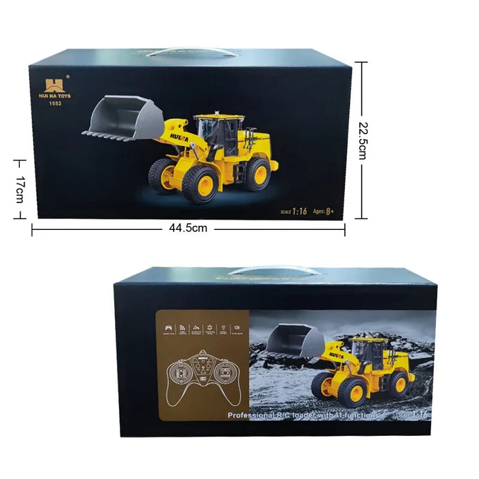 Huina 1552 1/24 RC Wheel Loader/ RC Bulldozer 9 Channels Led Light