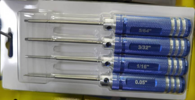 White steel Hex (1/16 5/64 3/32 7/64)