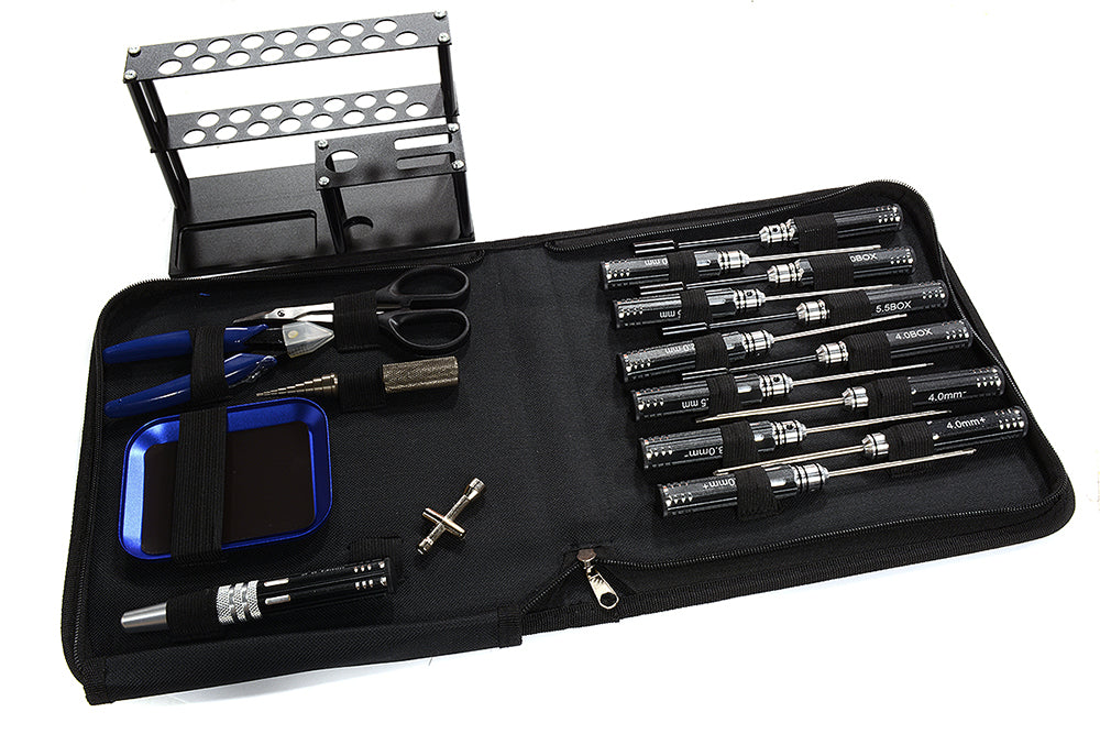 Complete 18pcs RC Tool Set w/ Carrying Bag & Tool Stand C30235