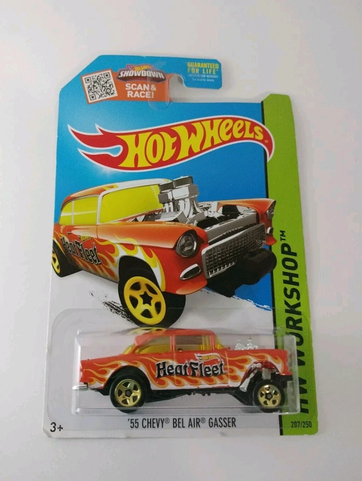 Hot Wheels 2015 HW Workshop '55 Chevy Bel Air Gasser 207/250, Orange