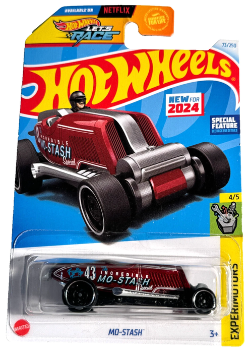 2024 Hot Wheels Mo-Stash (maroon) Netflix Let's Race Experimotors 4/5