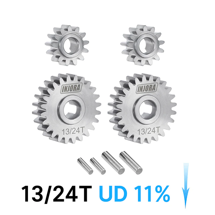 1/18 Redcat Ascent Stainless Steel Portal Gears Set for (13/24T Gears (Underdrive 11%)