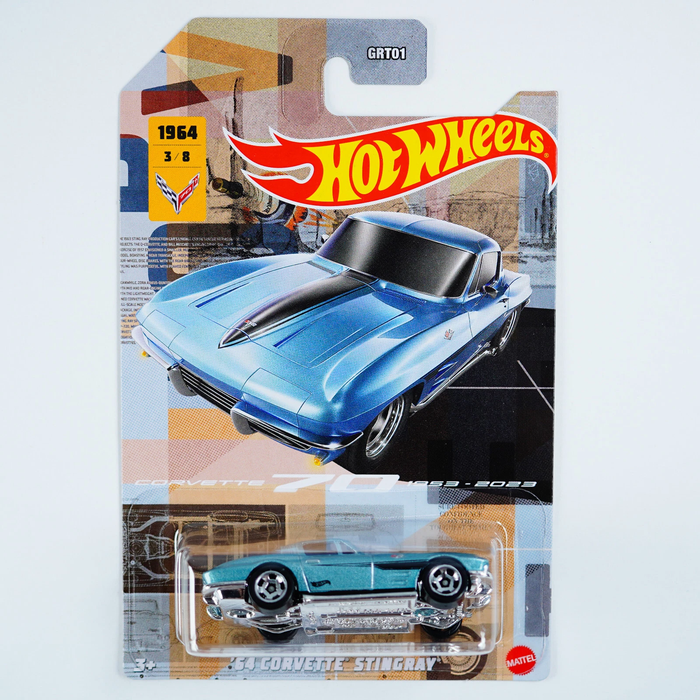 Hot Wheels '64 Corvette Stingray Corvette 70th Anniversary HLH51-D511 4B 1/64