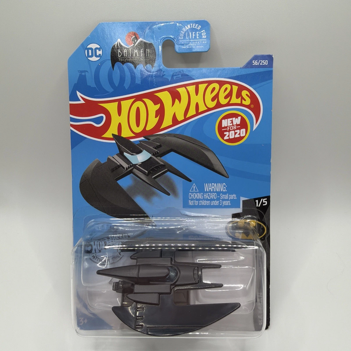 Hot Wheels Batman Animated Series #56/250 Gray Batplane 1:64 Car GHD94-D9C0J