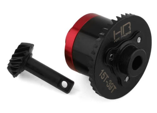 Hot Racing 1/16 Traxxas Steel Helical Spiral Gear Set w/Aluminum Cover Plate