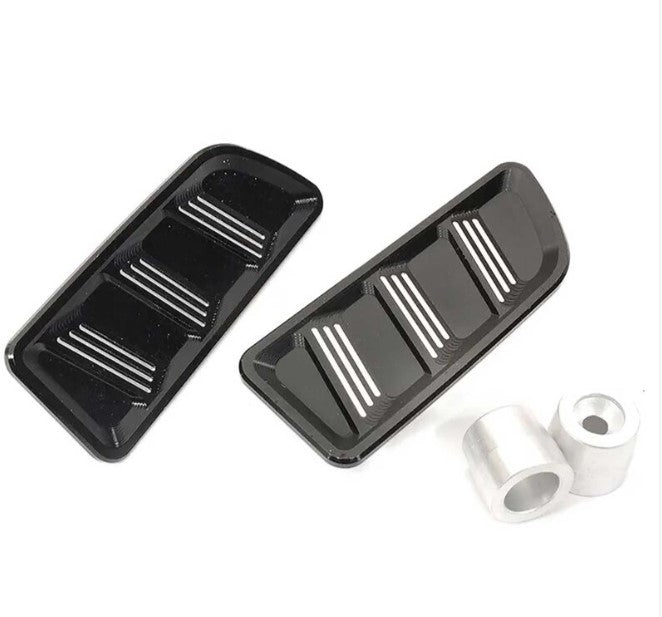 Billet Machined FR Hood Vents: Axial SCX6 Jeep JLU