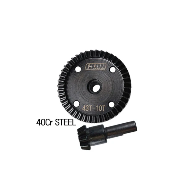 40Cr STEEL FRONT/REAR DIFF BEVEL GEAR 43T & PINION GEAR 10T ARAC4008