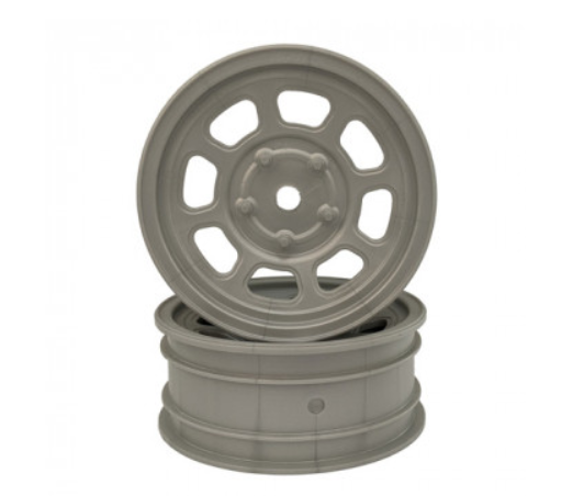 Speedway Buggy Wheels for Associated B6 / Customworks 4 / Front / SILVER / 4pcs