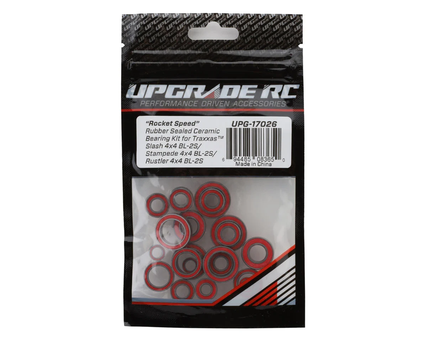UpGrade RC "Rocket Speed" Rubber Sealed Ceramic Bearing Kit for Traxxas® BL-2S 4x4 Slash®/Stampede®/Rustler®