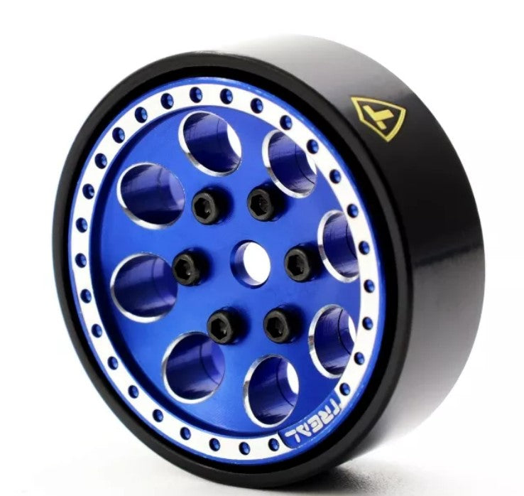 Treal 1.0 Beadlock Wheels(4P-Set) for Axial SCX24 1/24 Crawler Brass Ring Weighted 22g