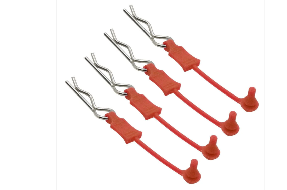 1/7th Scale  Body Clips with Retainers (Red)