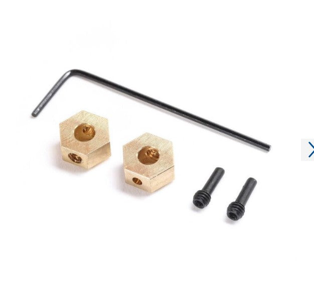 Hex Hub, Brass (2): SCX24, AX24