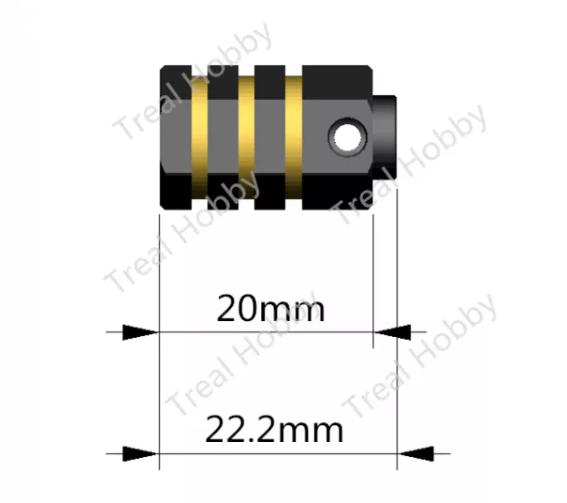 Treal Brass Extended Wheel Hubs Hex Pins Blackening 4pcs-Set for Traxxas TRX-4 RC Car +15mm