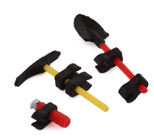 Scale By Chris SCX24 Deadbolt 1/24 Scale Combo Pack 11 w/Clamping Shovel, Pick, Extinguisher