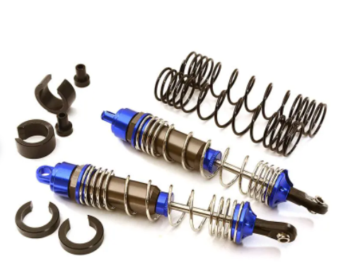 Machined 100mm Rear Alloy Shocks for Traxxas 1/10 Stampede, Rustler & Slash