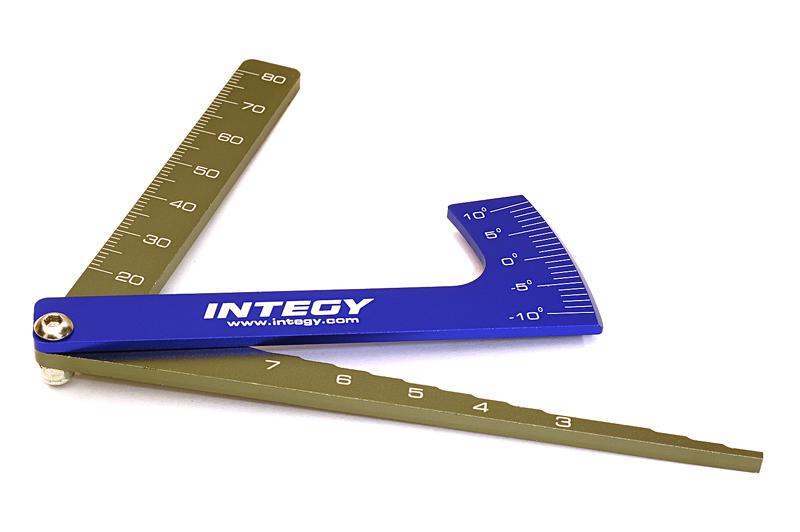 Aluminum Alloy Ruler, Ride Height 1.5-to-7.0mm& Camber Gauge for 1/10 TC & Drift