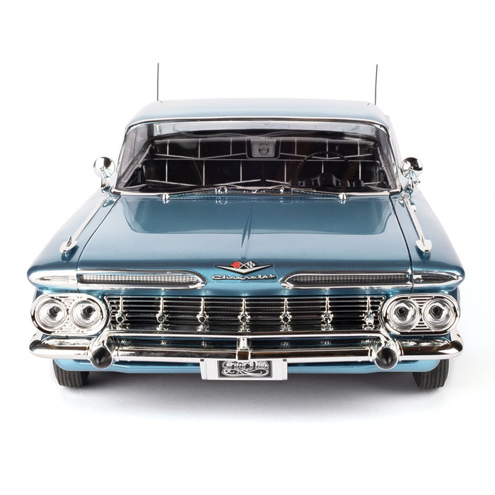 1:10 1959 CHEVROLET IMPALA HOPPING LOWRIDER BLUE