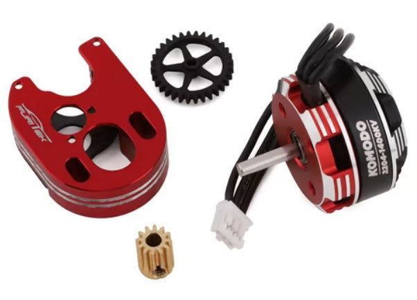 Furitek SCX24 Komodo Ultimate Plus Brushless Conversion Kit (2204 Motor, Aluminum Motor Mount, Spur & Pinion Gear)