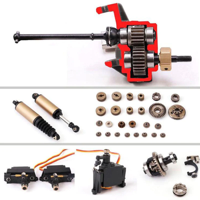 1/10 4WD Rock Crawler with High/low Differential Lock Original LED Lights