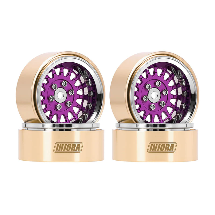 1.3" ModuWheel Brass & Aluminum Wheels for 1/18 1/24  Purple