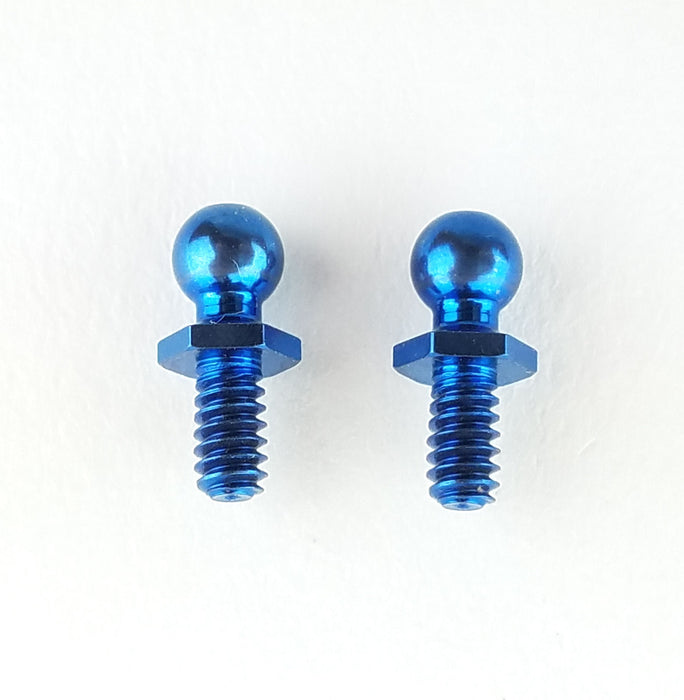 BLUE TITANIUM SHORT HEX BALL STUD (2)